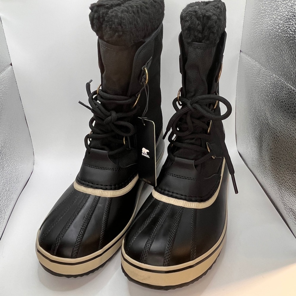 Sorel 1964 Pac Nylon WP Mens 9 Black NEW NM5189-011 Waterproof Boot